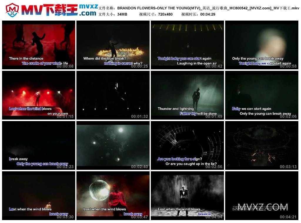 BRANDON FLOWERS-ONLY THE YOUNG(MTV)_英语_流行歌曲_MC800542